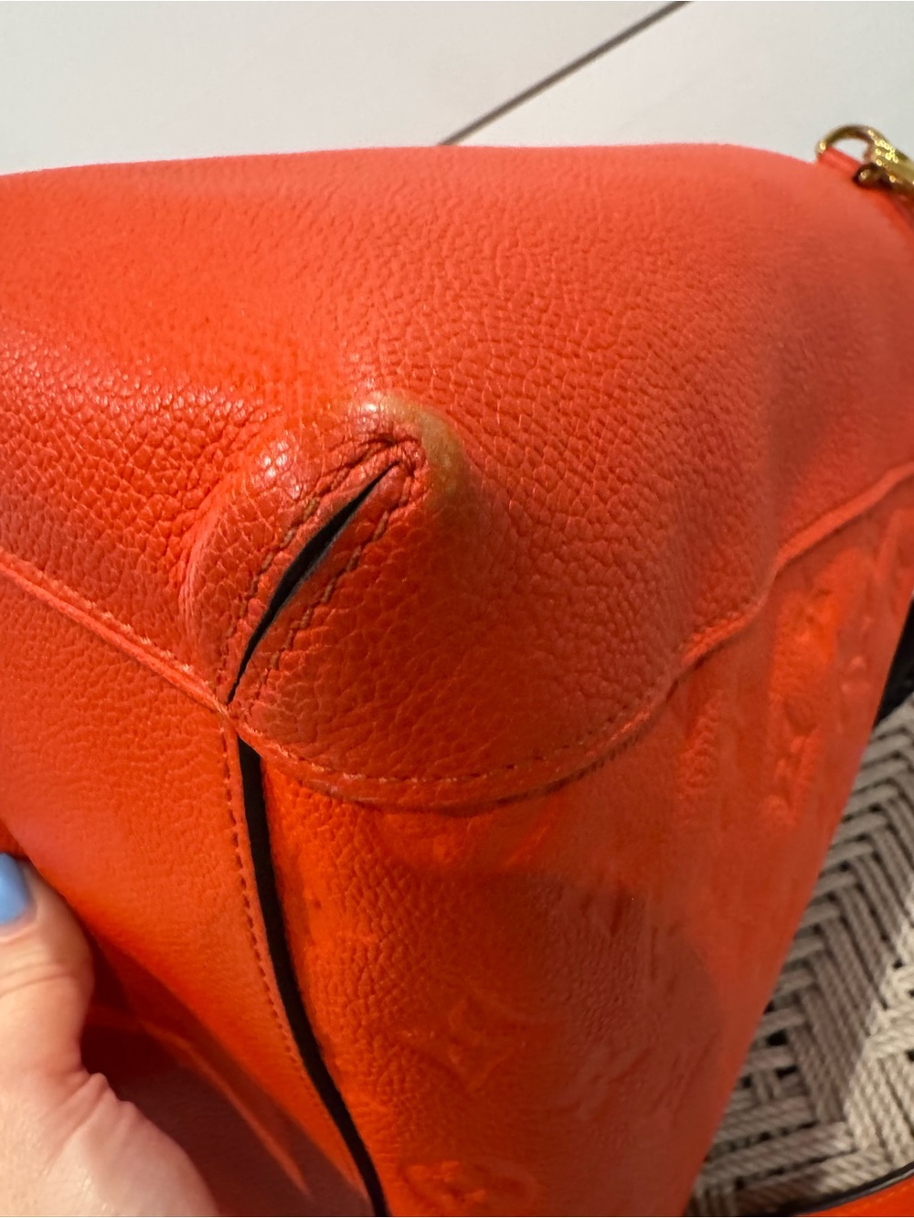 Louis Vuitton orange Bagatelle Monogram Empreinte Leather Hobo bag - Picture 10 of 16